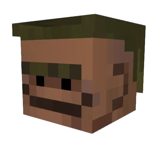 LaserKarl Minecraft avatar head, 3D render