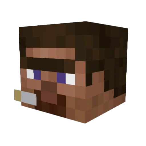LaserKitten Minecraft avatar head, 3D render