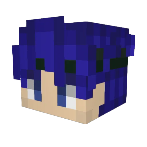 LaserMilkXR4 Minecraft avatar head, 3D render