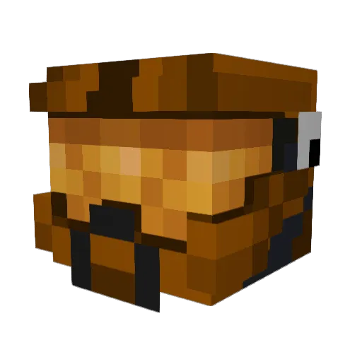 LaserSword Minecraft avatar head, 3D render