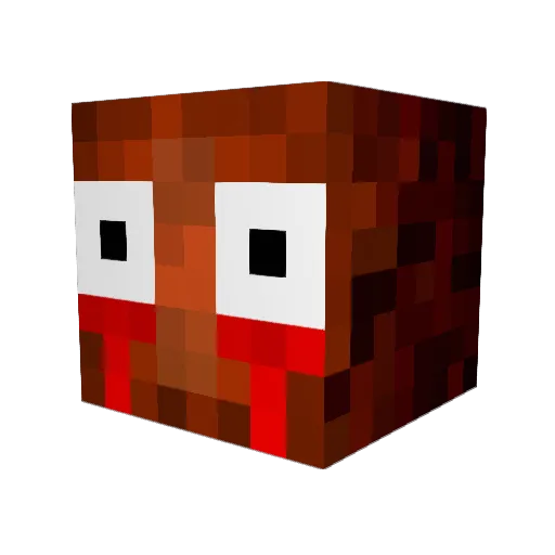 LaserTips Minecraft avatar head, 3D render