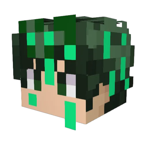 LaserXraY Minecraft avatar head, 3D render