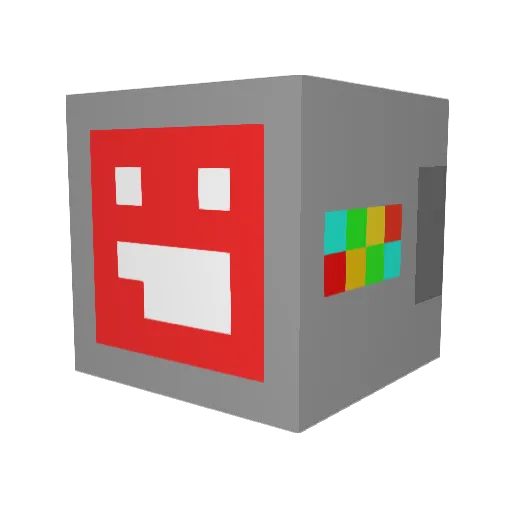 Laserdrucker Minecraft avatar head, 3D render
