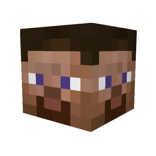Laserlorenz Minecraft avatar head, 3D render