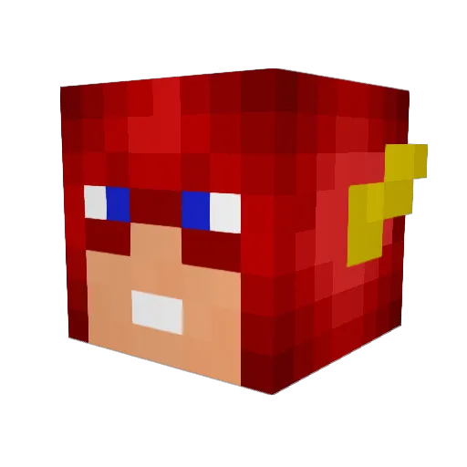 Laserlukas Minecraft avatar head, 3D render