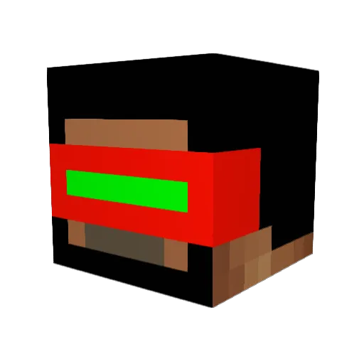 Laserman488 Minecraft avatar head, 3D render