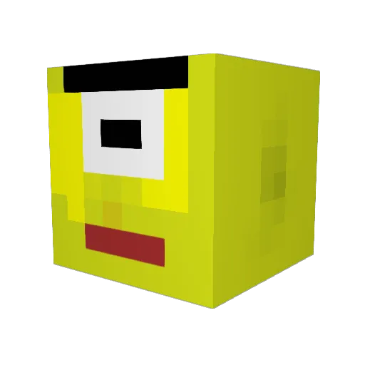 Laserstaubsauger Minecraft avatar head, 3D render
