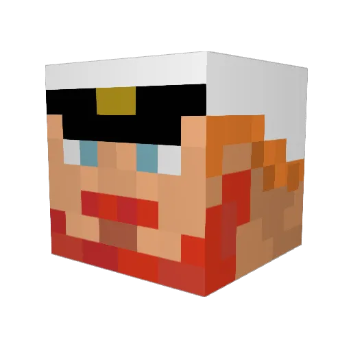 LashBane Minecraft avatar head, 3D render