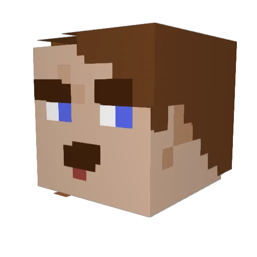 Lasieboy Minecraft avatar head, 3D render
