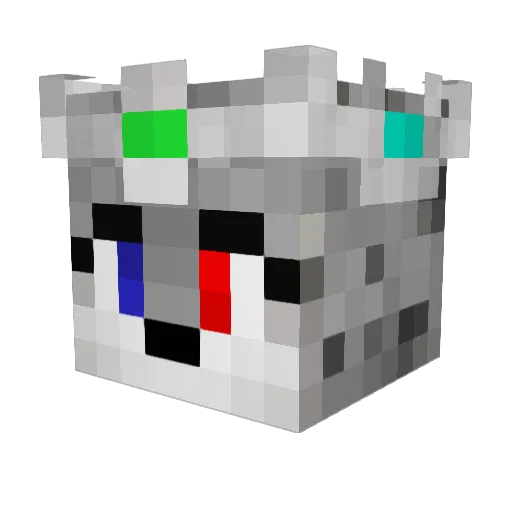 LaskaYouTube Minecraft avatar head, 3D render