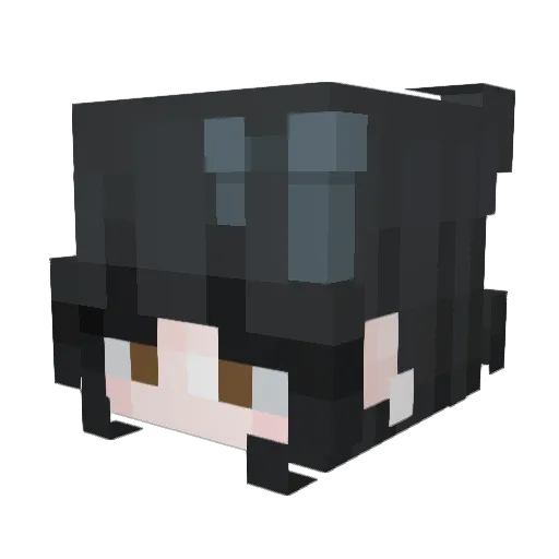 Laska_chan Minecraft avatar head, 3D render