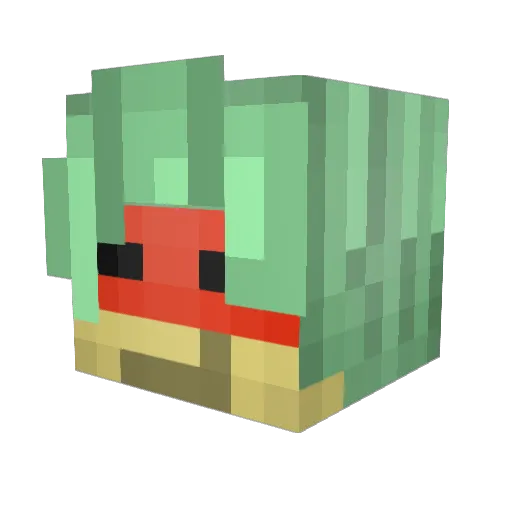 Laskli Minecraft avatar head, 3D render