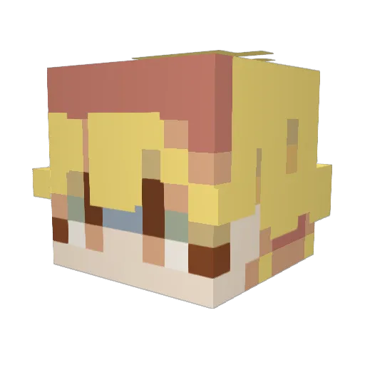 Laskoz Minecraft avatar head, 3D render