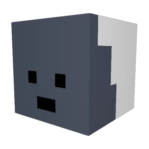 Laslife Minecraft avatar head, 3D render