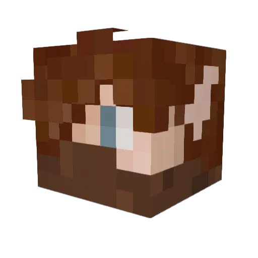 Lasmasu Minecraft avatar head, 3D render