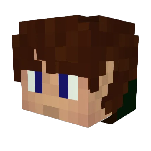 LassBad Minecraft avatar head, 3D render