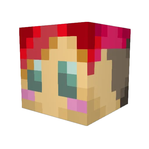 LassBunny Minecraft avatar head, 3D render