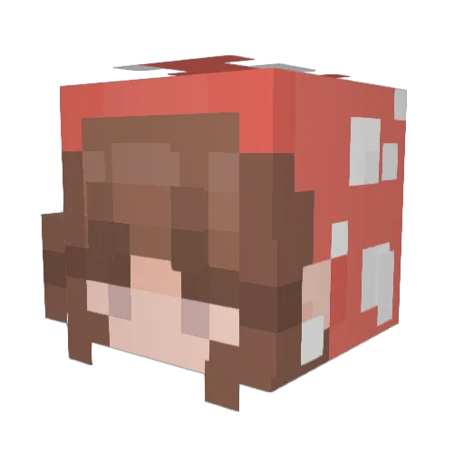 LassJessie Minecraft avatar head, 3D render