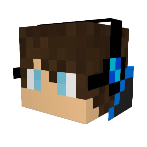 LasseHdx Minecraft avatar head, 3D render