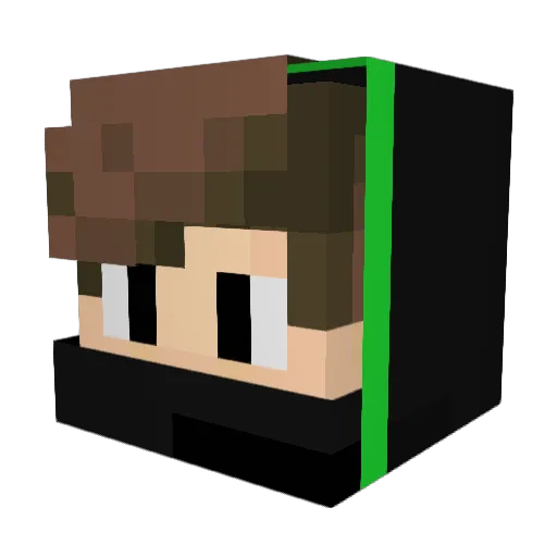 LasseLP Minecraft avatar head, 3D render