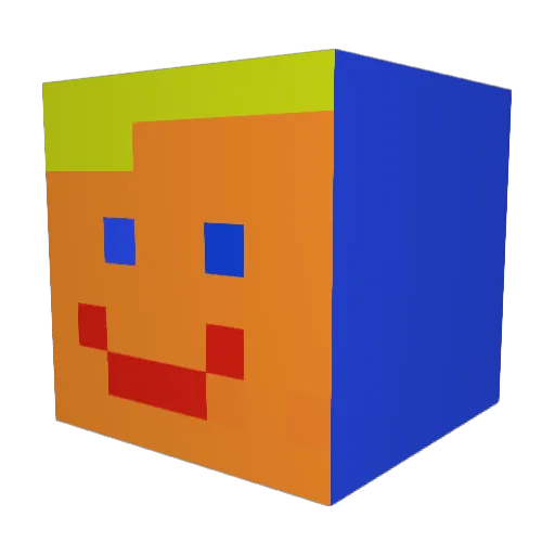 LasseMalte Minecraft avatar head, 3D render