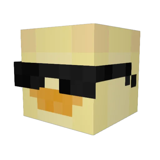 LasseOxholm Minecraft avatar head, 3D render