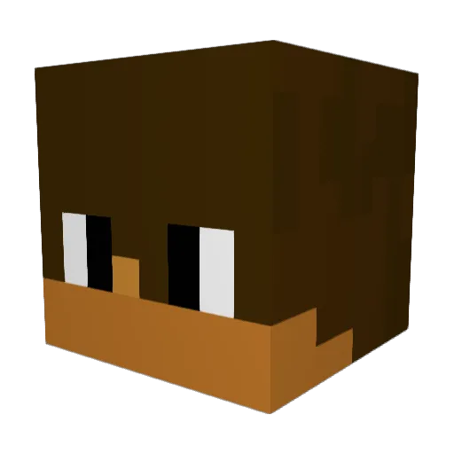 Lasselaxen Minecraft avatar head, 3D render