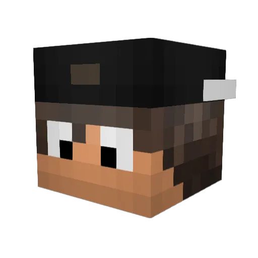 Lassi9 Minecraft avatar head, 3D render