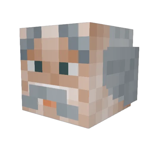 Lassounet_0 Minecraft avatar head, 3D render