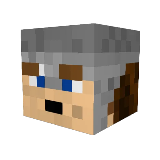 Last1Here Minecraft avatar head, 3D render