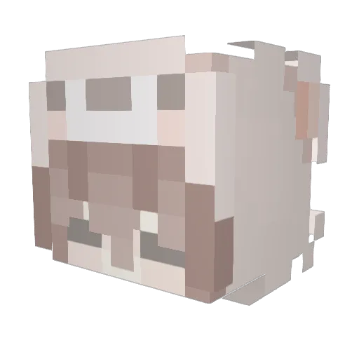 Last Minecraft avatar head, 3D render