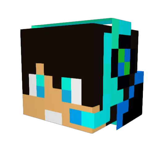 LastAer Minecraft avatar head, 3D render