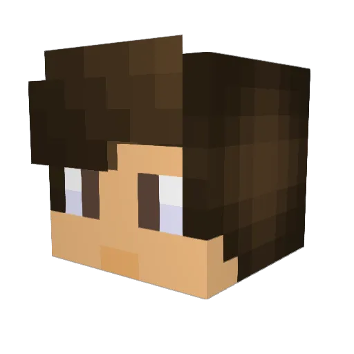 LastCrow Minecraft avatar head, 3D render