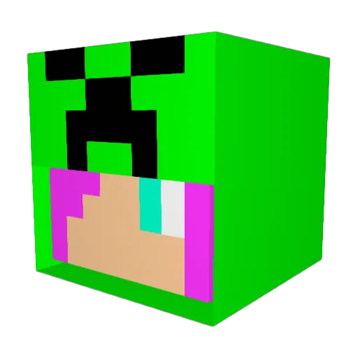 LastGame21 Minecraft avatar head, 3D render