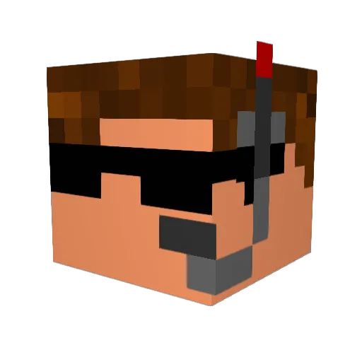 LastMrM Minecraft avatar head, 3D render