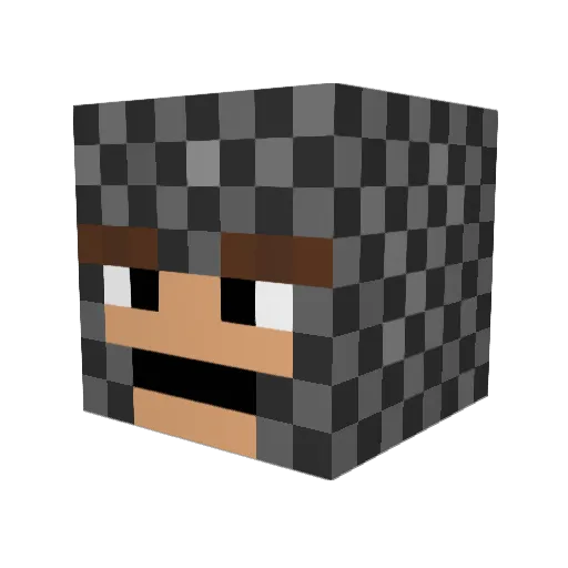 LastWords Minecraft avatar head, 3D render