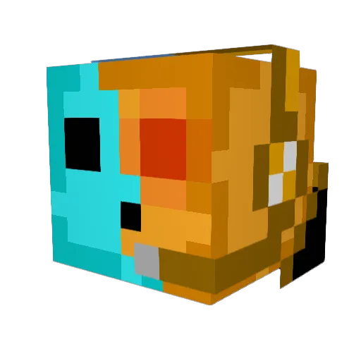 Last_Aceh Minecraft avatar head, 3D render