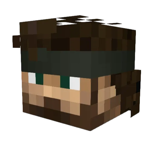 Lastarious Minecraft avatar head, 3D render