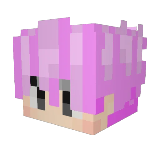 Lasters Minecraft avatar head, 3D render