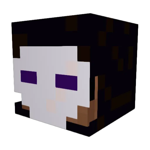 Lastick Minecraft avatar head, 3D render
