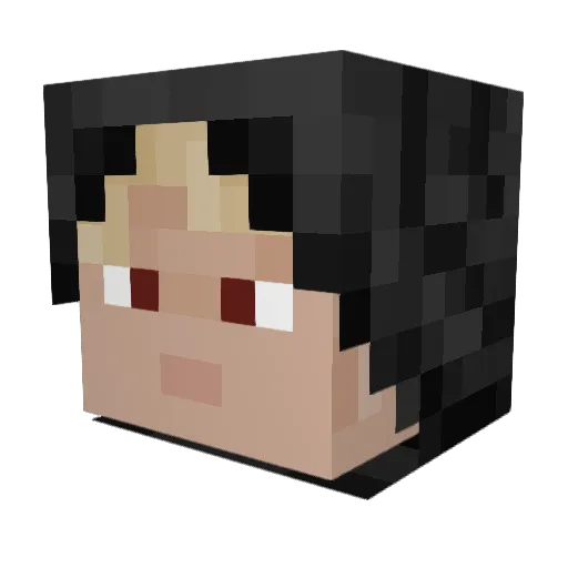 Lastiy Minecraft avatar head, 3D render