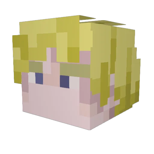 Lastopil Minecraft avatar head, 3D render