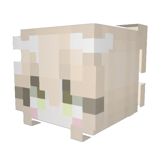 Lastress Minecraft avatar head, 3D render