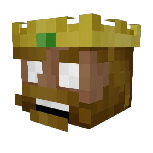 Lasuc Minecraft avatar head, 3D render