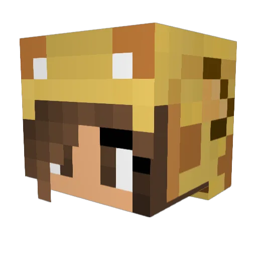 Lasyka02 Minecraft avatar head, 3D render