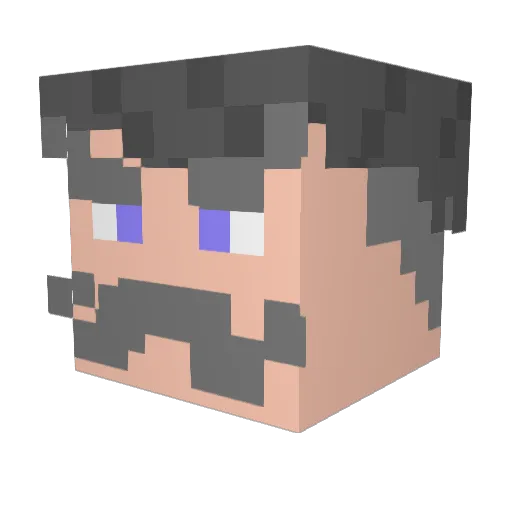 LatRich Minecraft avatar head, 3D render