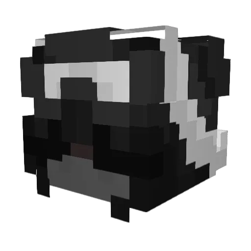 Latance Minecraft avatar head, 3D render