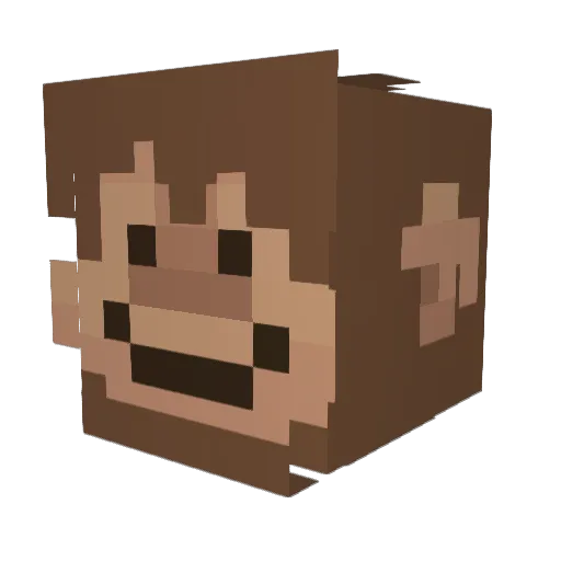 Lataro23 Minecraft avatar head, 3D render