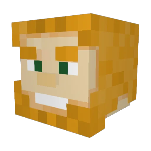 Late725 Minecraft avatar head, 3D render