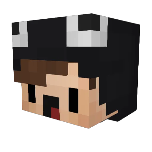 LateTransaction Minecraft avatar head, 3D render